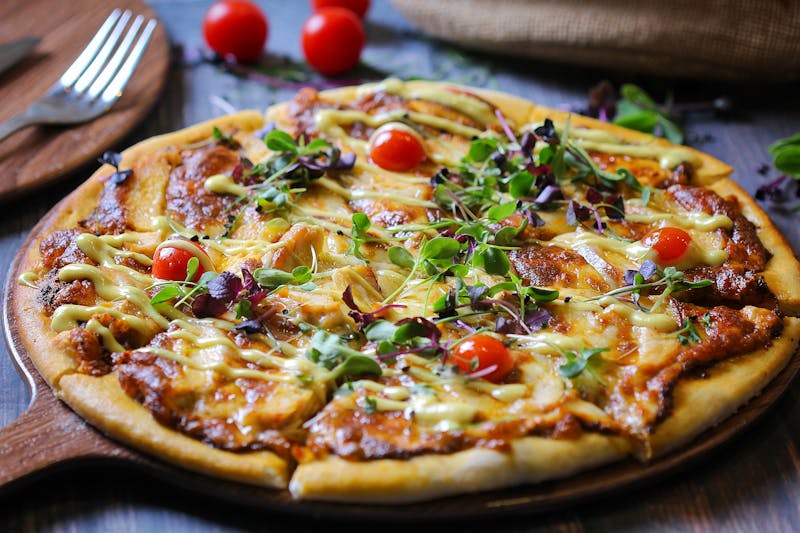 Veggie Supreme pizza with fresh vegetables